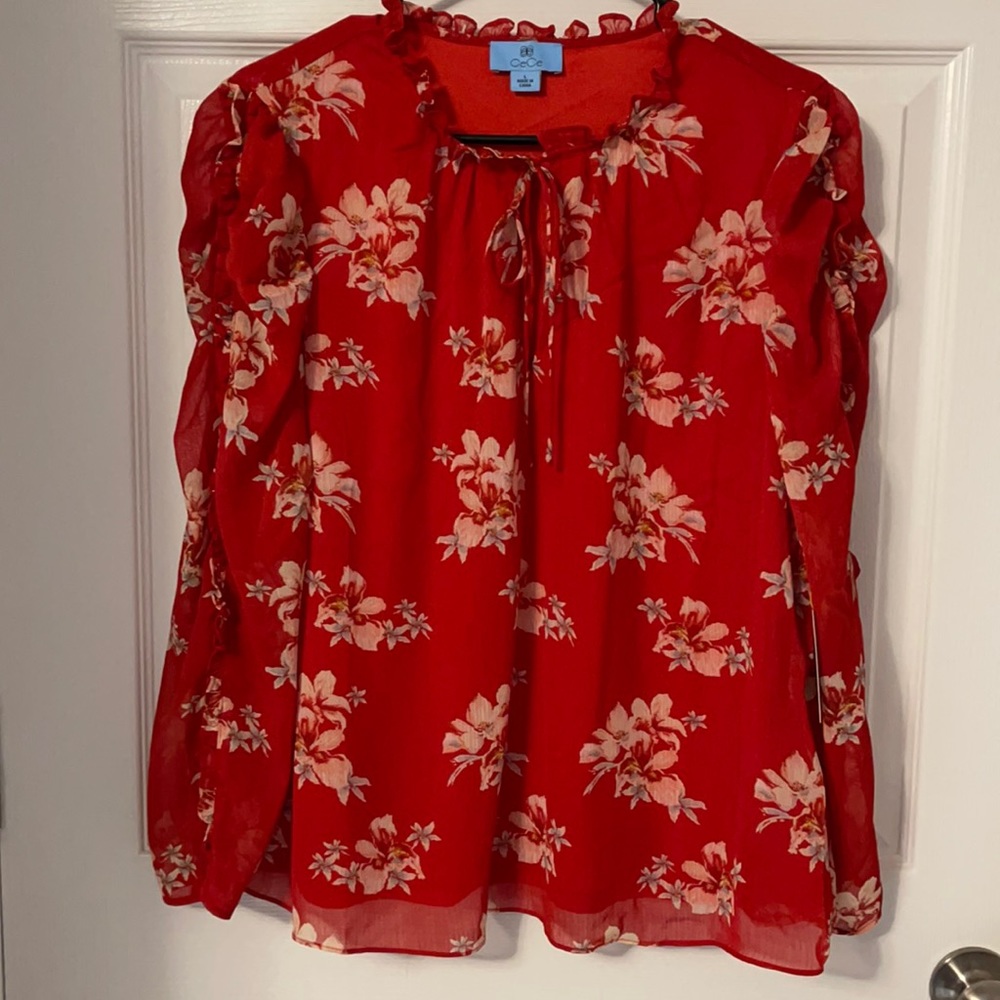 Cece Flowered Blouse